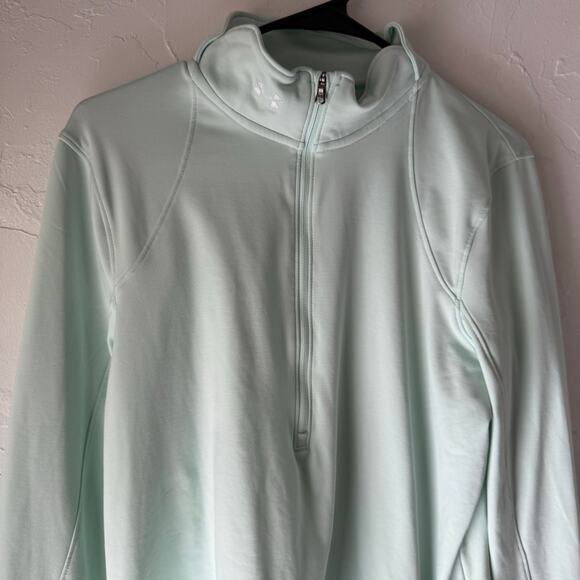 Under Armour XL Mint Green Quarter Zip Pullover Long Sleeve Athletic Top‎ - Picture 2 of 9